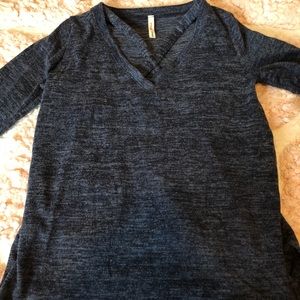 Super soft navy blue cross derail sweater